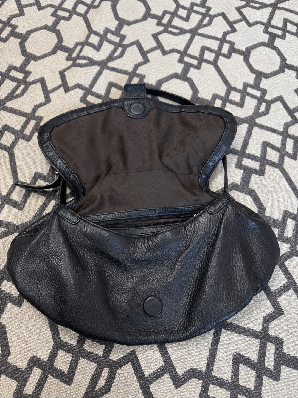 Cole Haan Luna Flap Pebble Leather Y2K Crescent Shoulder Bag - Picture 12 of 16
